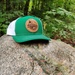 Green LCRC Leather Logo Snapback Trucker Hat