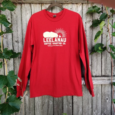 LCRC Long Sleeve Sleeping Bear Tee- Cherry Red